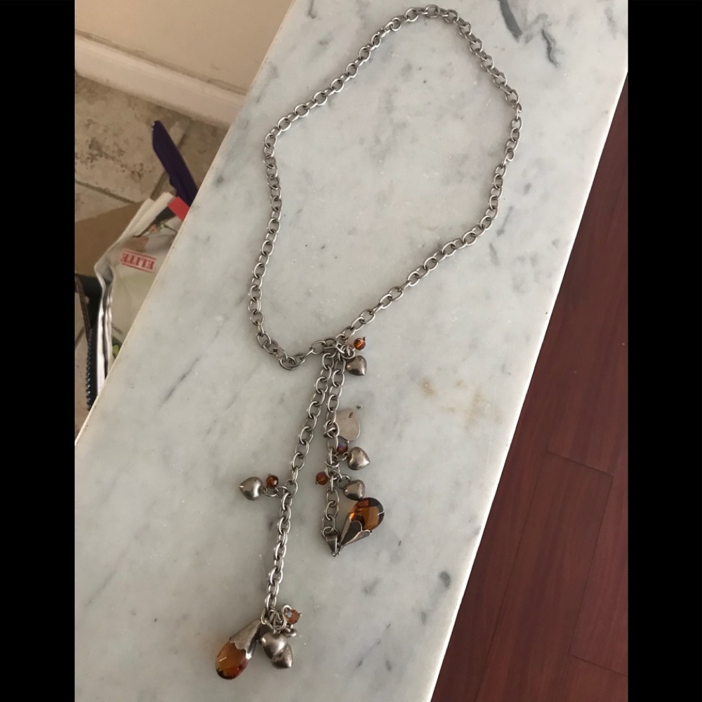 Sterling silver and citrine necklace